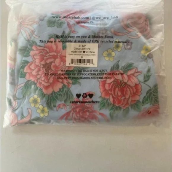 NWT WE‎ ARE HAH Gloves Off 1 Piece in Kyoto Kimono French Blue, Medium - Picture 7 of 7